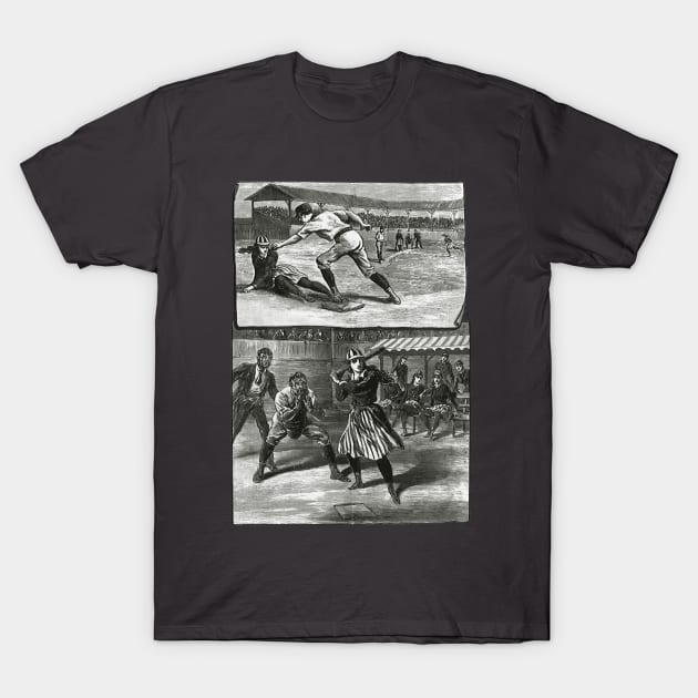 Vintage Sports, Victorian Women's Baseball Teams T-Shirt by MasterpieceCafe